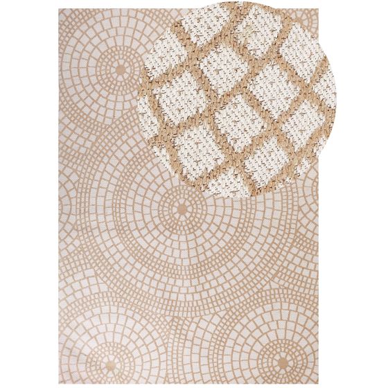 Gulvtæppe ARIBA Hvid Beige 160 x 230 cm Jute