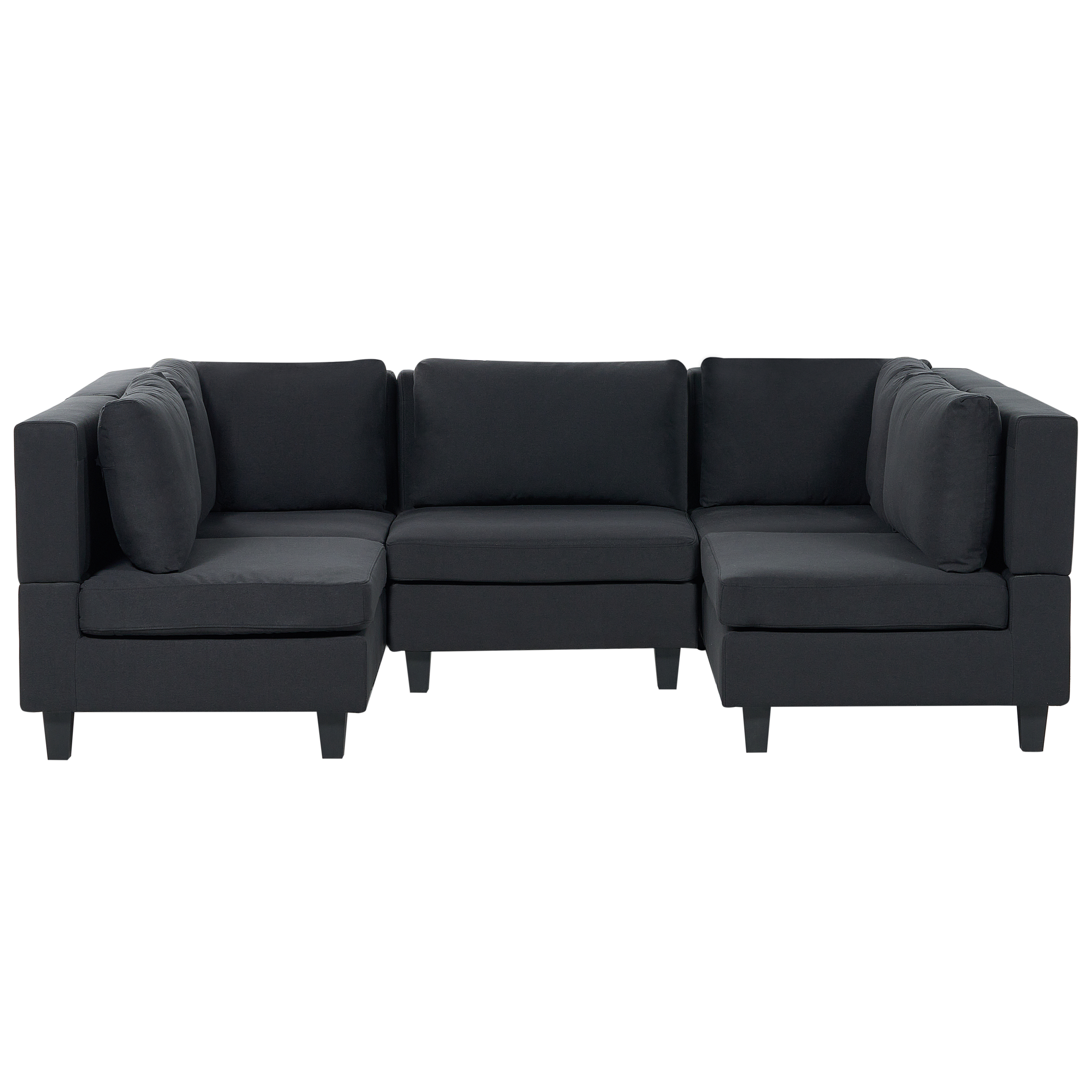 U-formet modulsofa 5 personers UNSTAD Sort