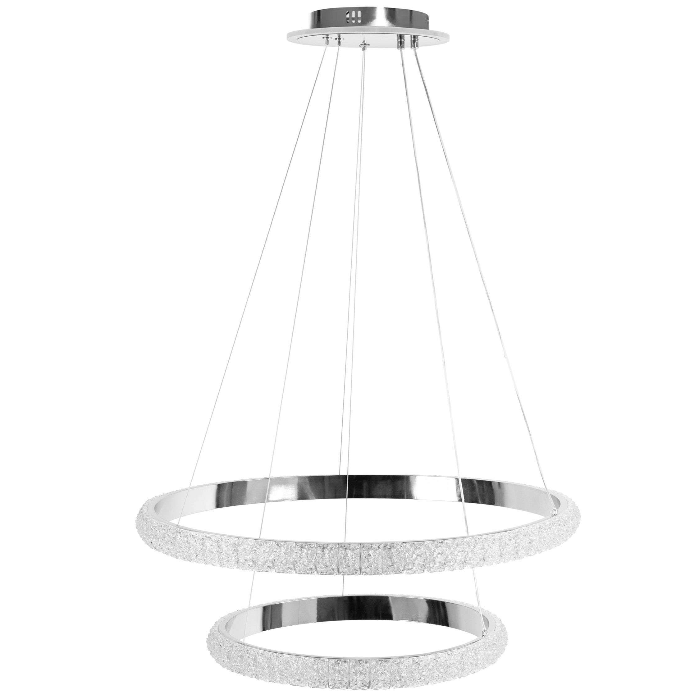 TOOLIGHT hængende loftlampe LED G046-2CP Krom 63x63x4cm