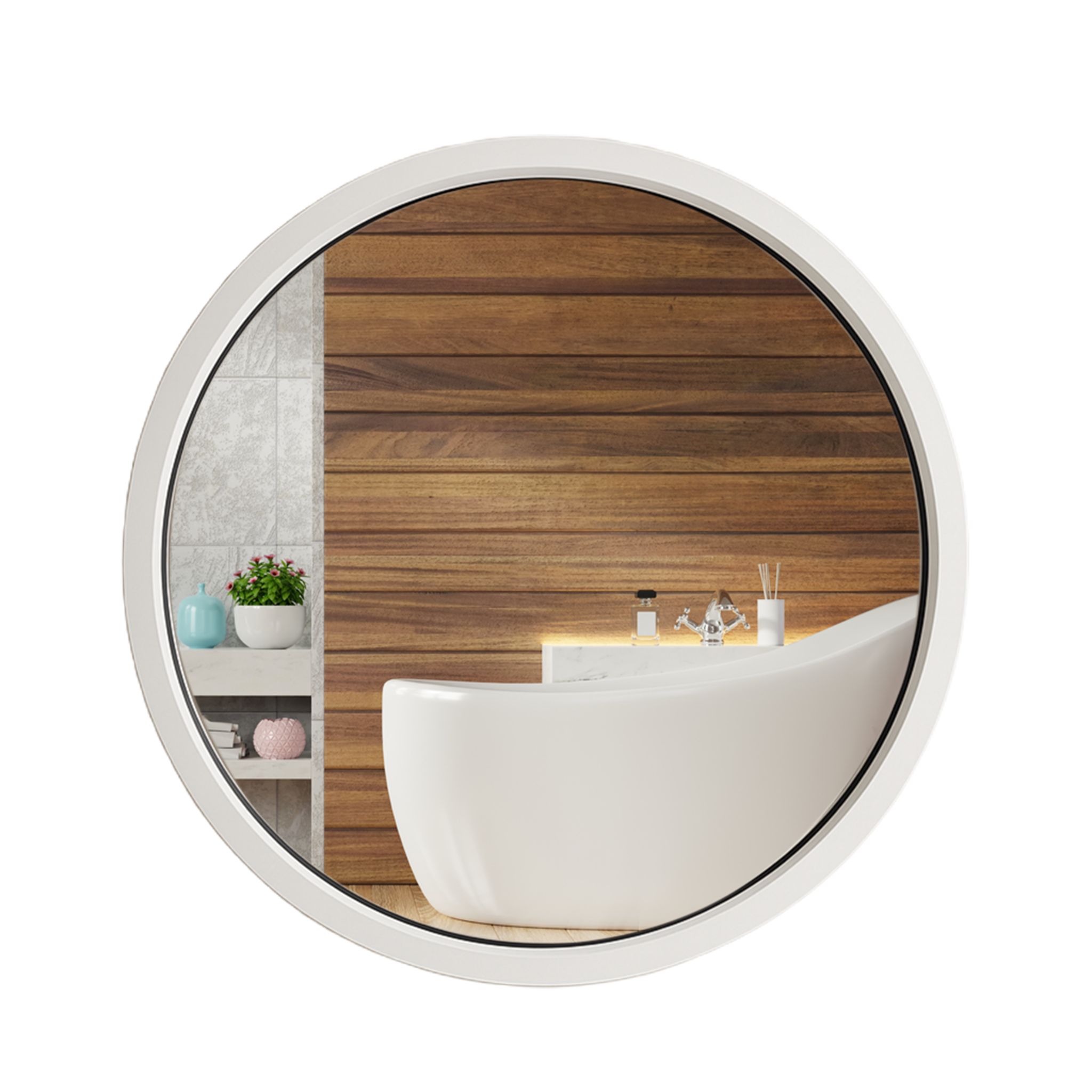 REA spejl BL804 60 LED Hvid 60x60x4,5cm