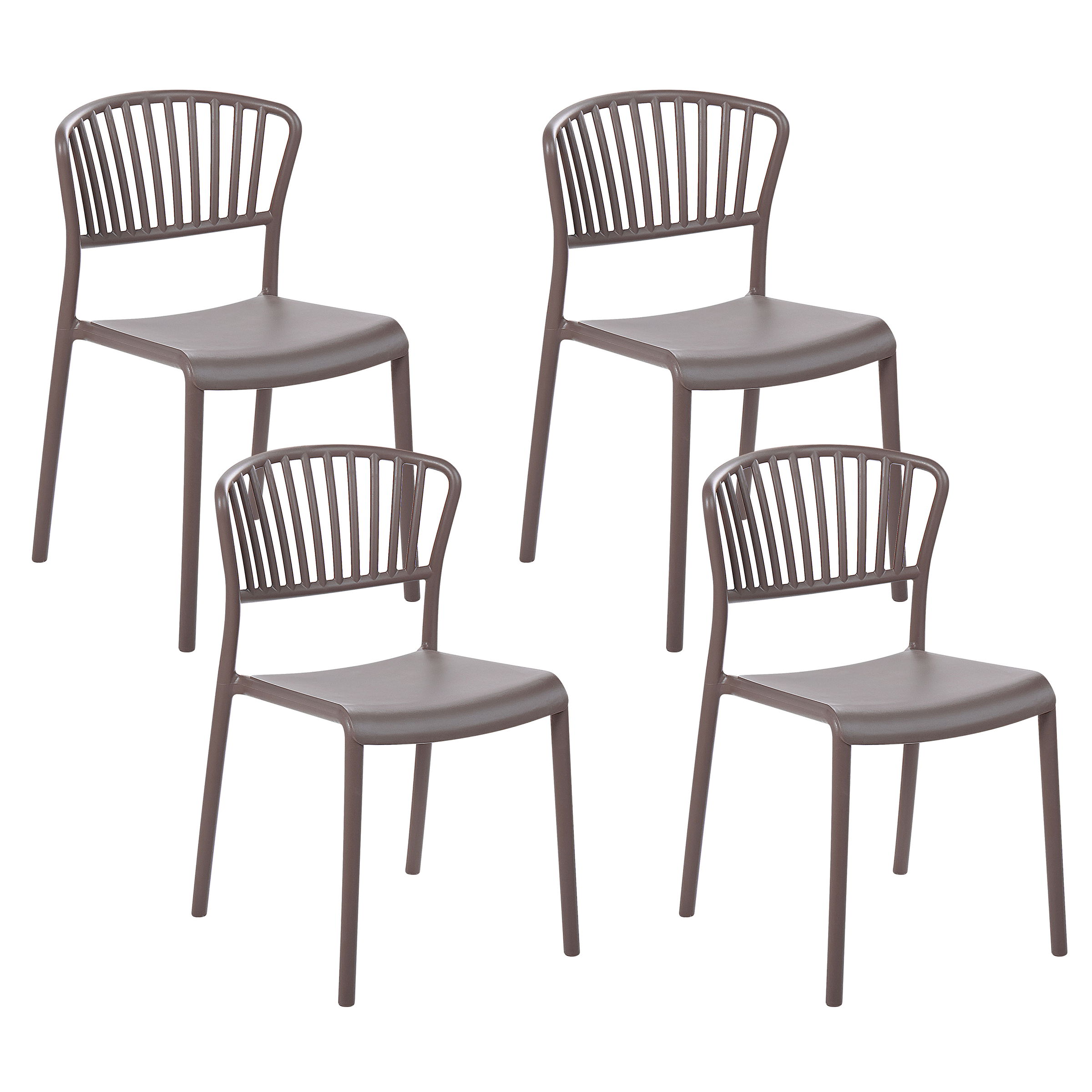Sæt af 4 havestole GELA Brungrå