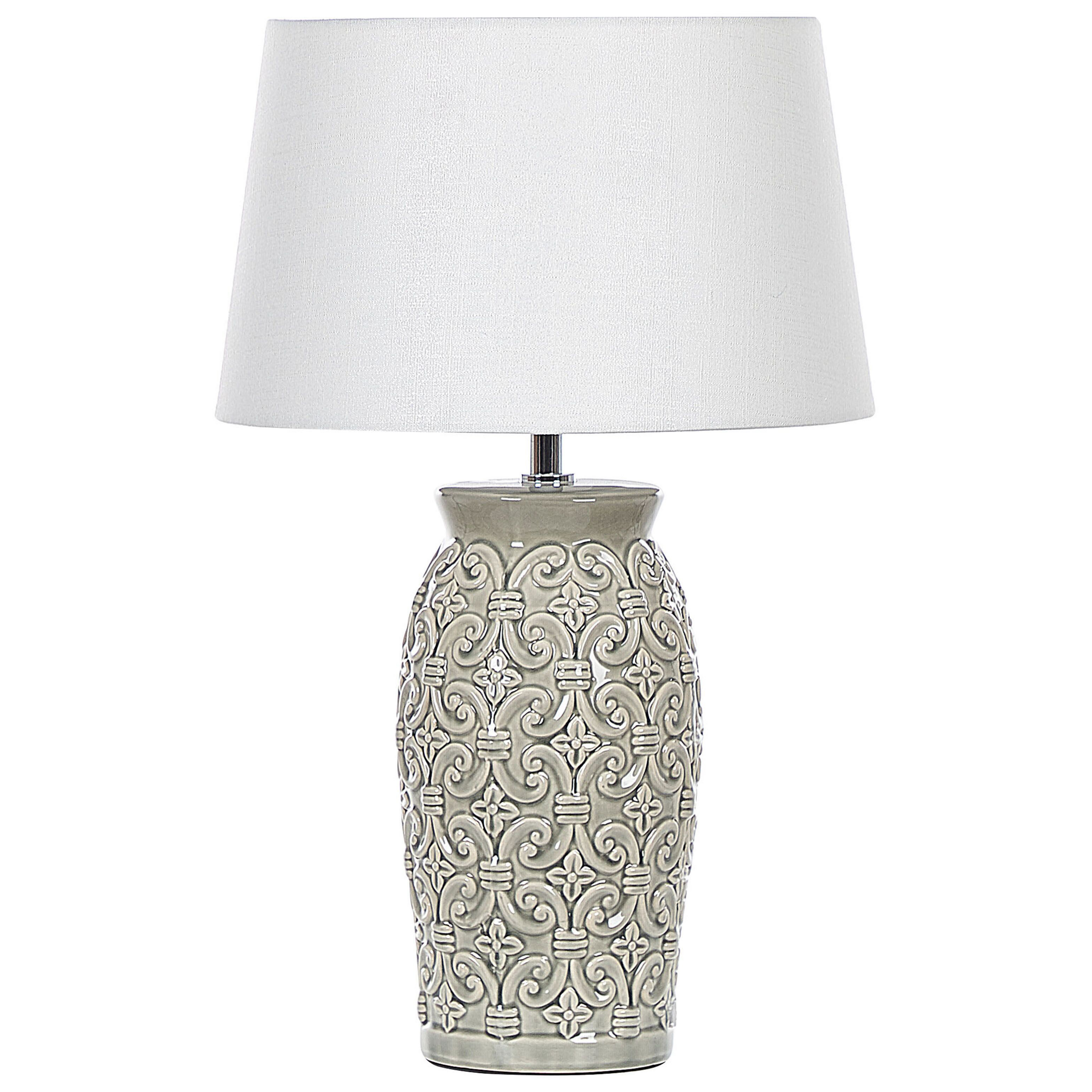 Bordlampe KHOPER Keramik Grå