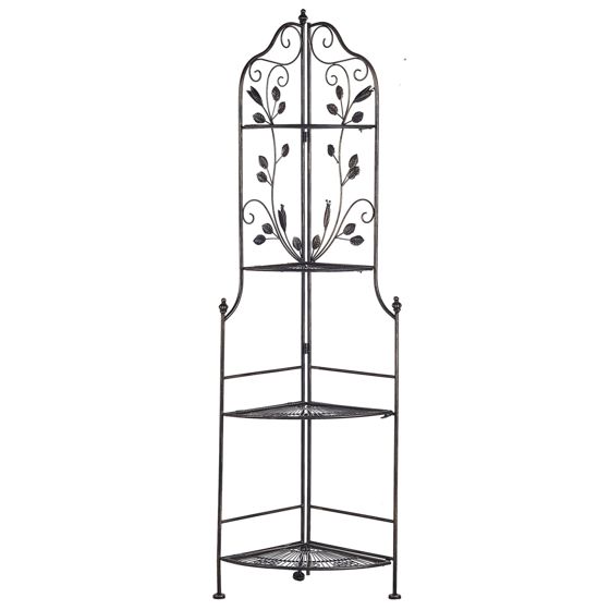 Hjørnereol SIDERNO 35 cm 158 cm Metal Sort
