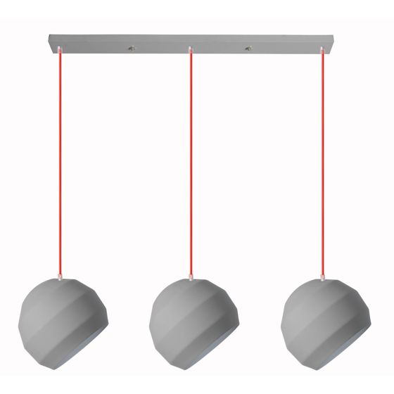 TOOLIGHT hængende loftlampe APP384-3CPR Grå 25x60x25cm