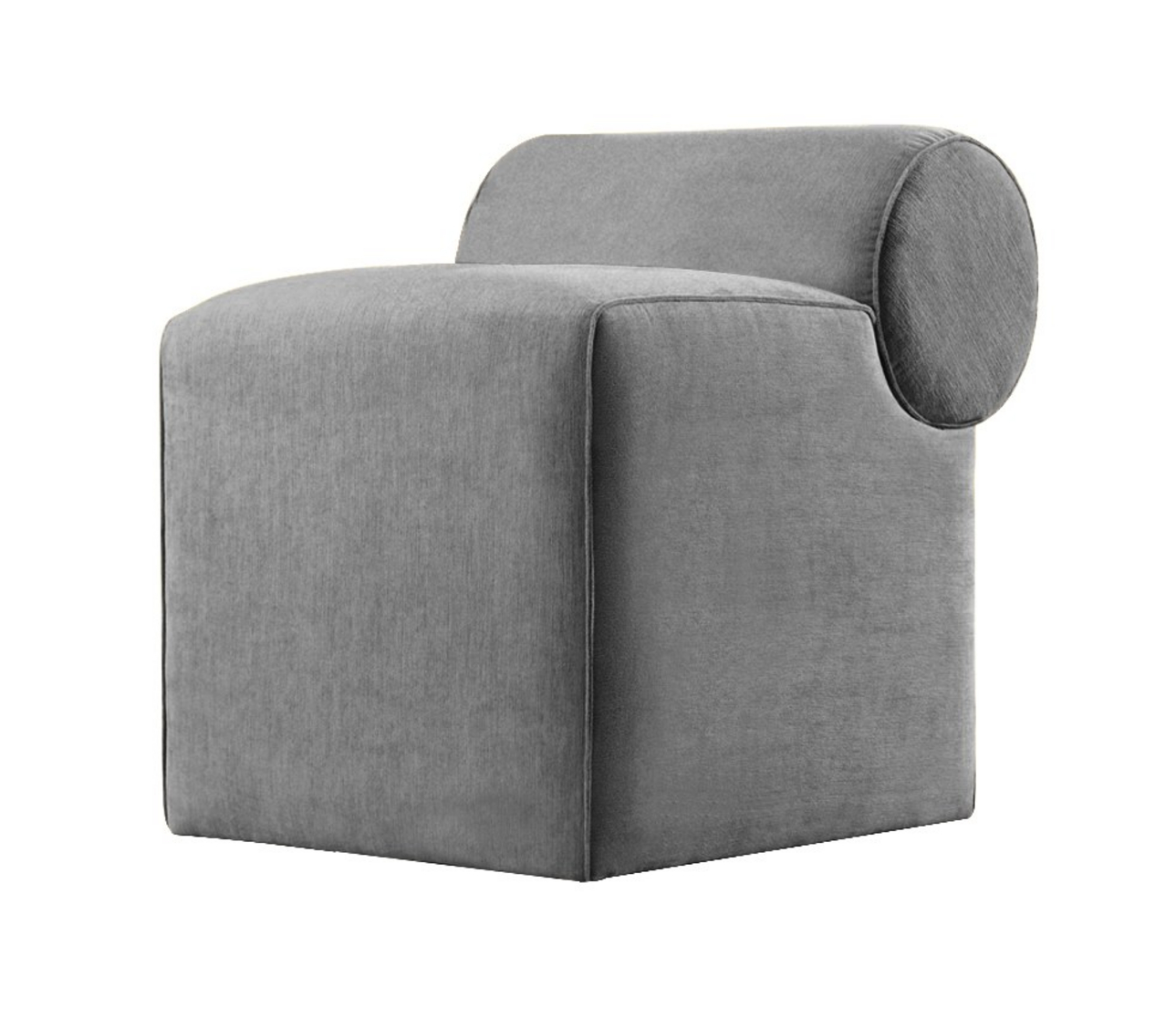 Norda Design Stilfuld puf, 100% bomuld, 35 DNS ortopædisk skum, PVC-belagt ben | 45x56x60 cm, 43 cm højde