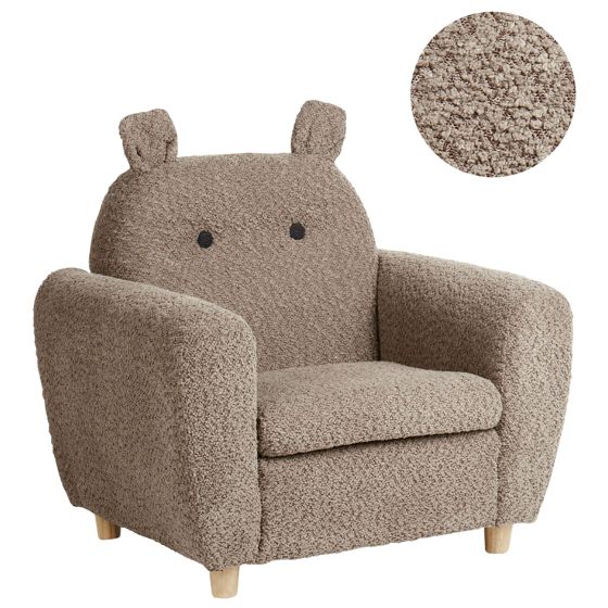 Børnelænestol Hippo MARIBO Boucle Brun