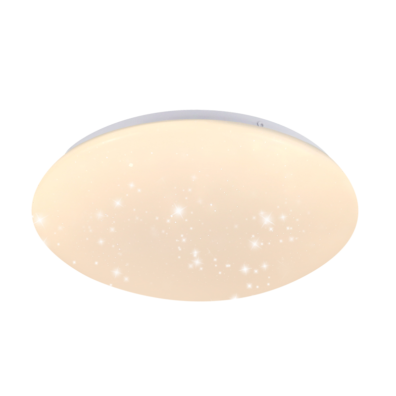 NETTLIFE LED loftlampe, 30 cm rund, varmt bad, stjernehimmel, 18 W, IP44 pære
