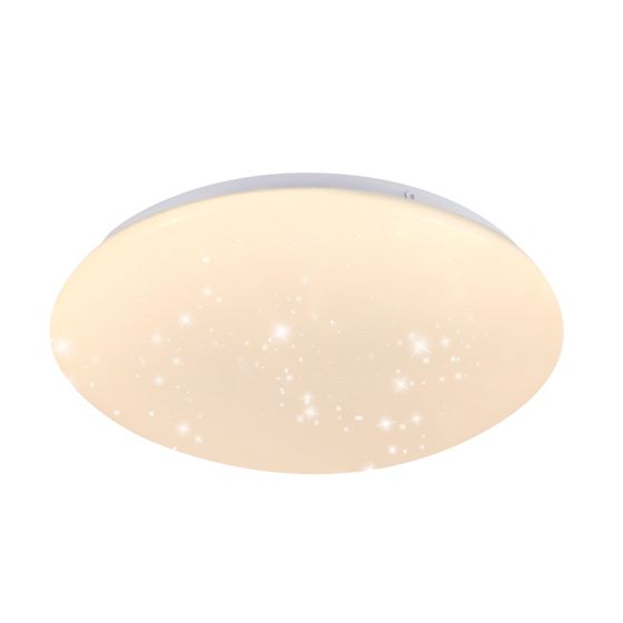 NETTLIFE LED loftlampe, 30 cm rund, varmt bad, stjernehimmel, 18 W, IP44 pære