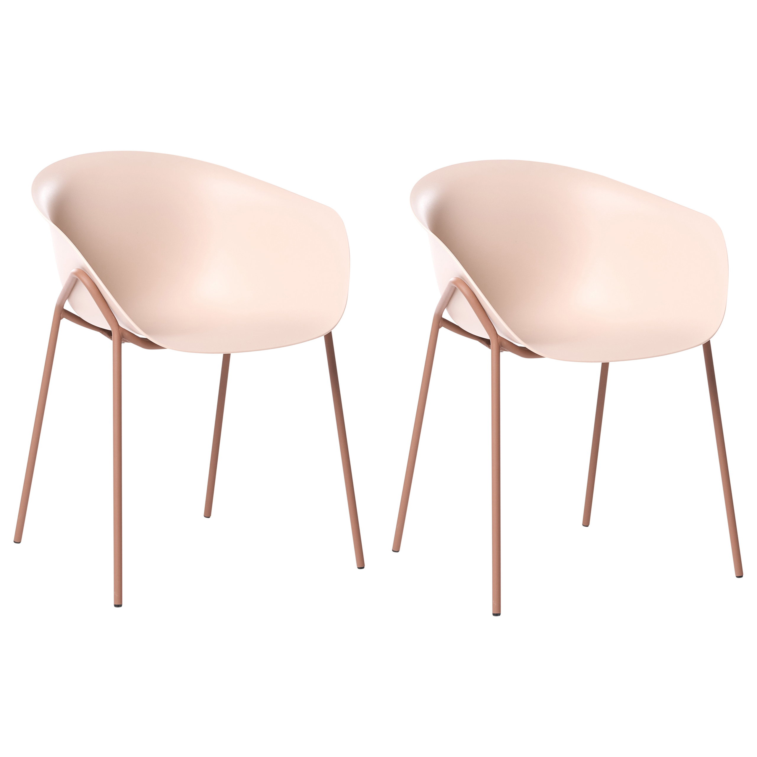 Sæt af 2 havestole METEORA Syntetisk materiale Beige