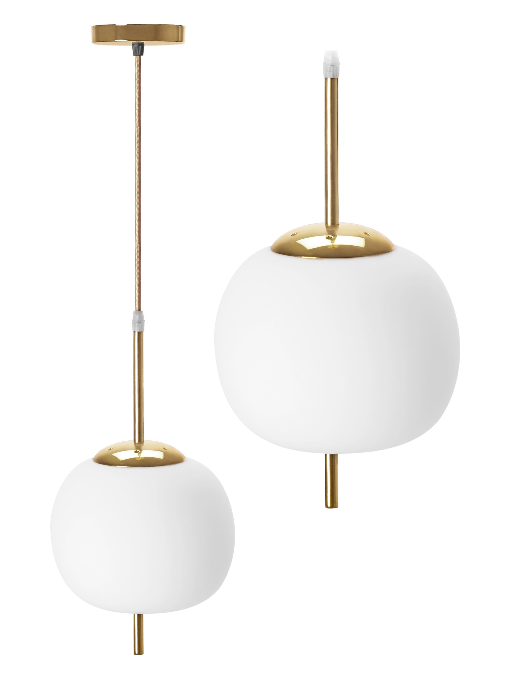 TOOLIGHT hængende loftlampe APP669-1CP Guld/Hvid 37x20x80cm
