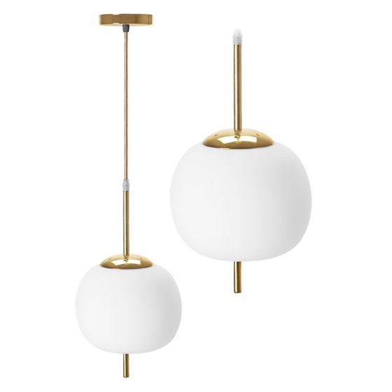 TOOLIGHT hængende loftlampe APP669-1CP Guld/Hvid 37x20x80cm