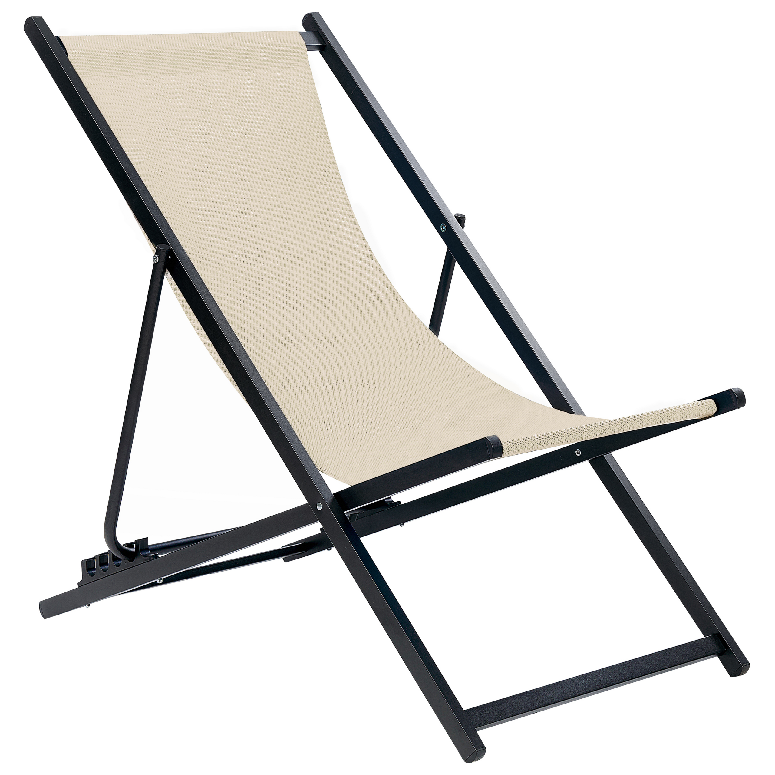 Klap dækstol LOCRI II Metal Beige
