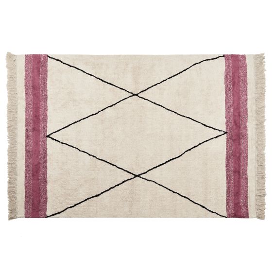 Gulvtæppe AFSAR Lys Beige 140 x 200 cm Bomuld