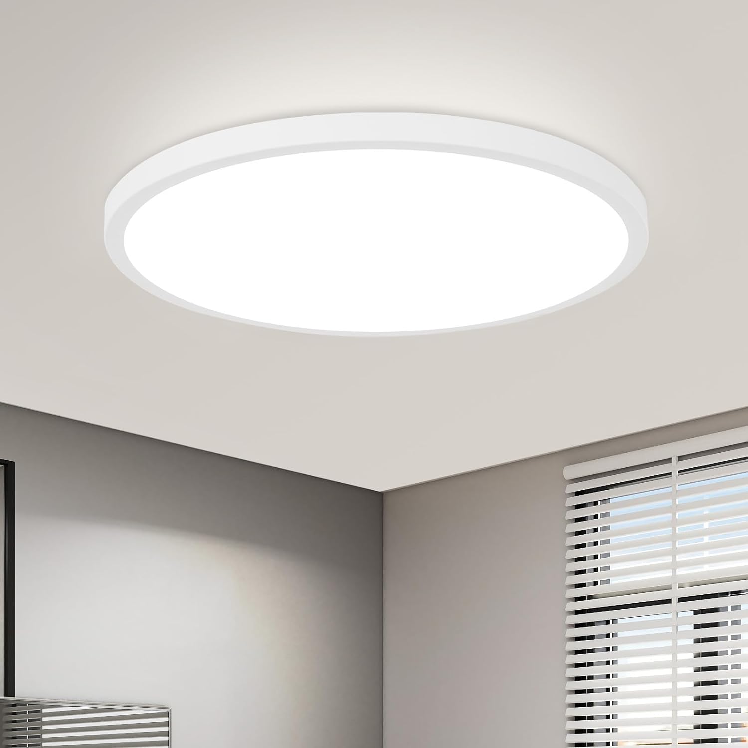 NETTLIFE LED - loftslampe til badeværelse Loftslampe - Badeværelseslampe, Ø30 cm, flad, rund, 18 W, IP44