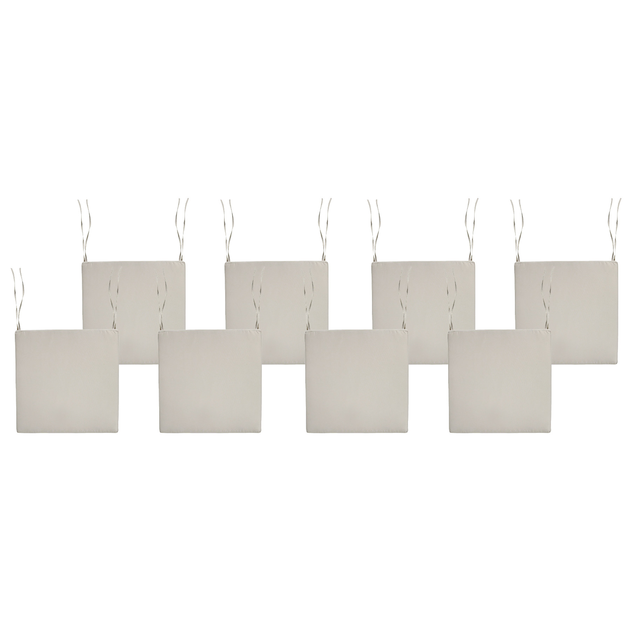 Sæt af 8 hynder til havestol SASSARI PREMIUM 46 x 46 cm Brungrå