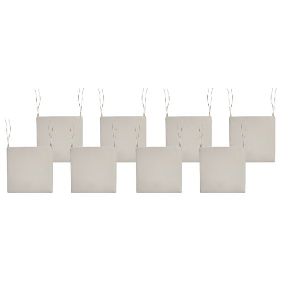 Sæt af 8 hynder til havestol SASSARI PREMIUM 46 x 46 cm Brungrå