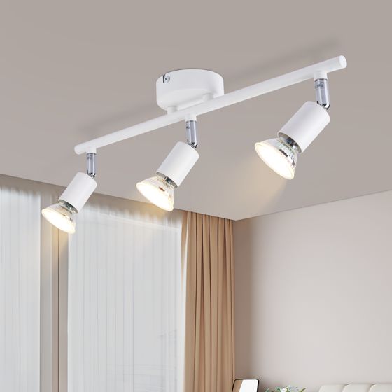 NETTLIFE LED - loftspotlight med 3 lamper - moderne varm hvid GU10 - indendørs loftslampe