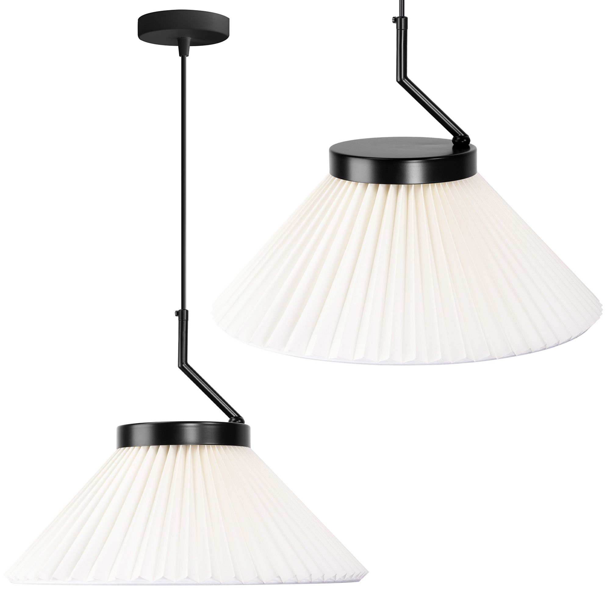 TOOLIGHT hængende loftlampe APP1670-1CP Sort/Hvid 30x40x30cm