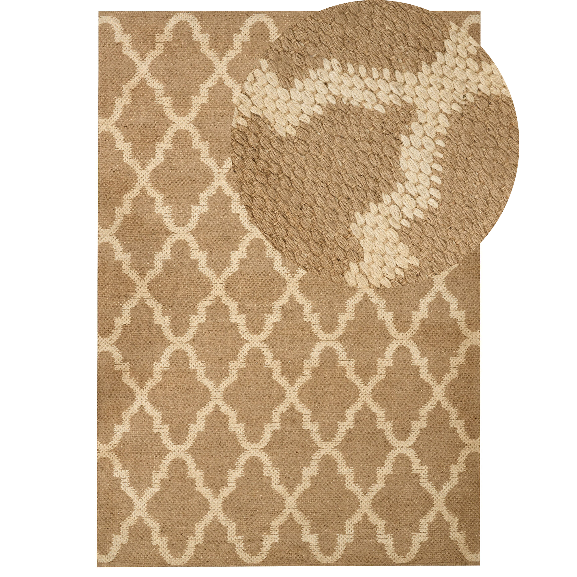 Gulvtæppe MERMER Beige 160 x 230 cm Jute