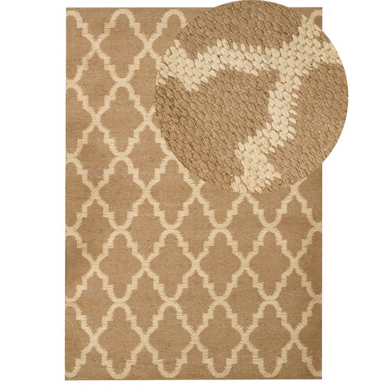 Gulvtæppe MERMER Beige 160 x 230 cm Jute