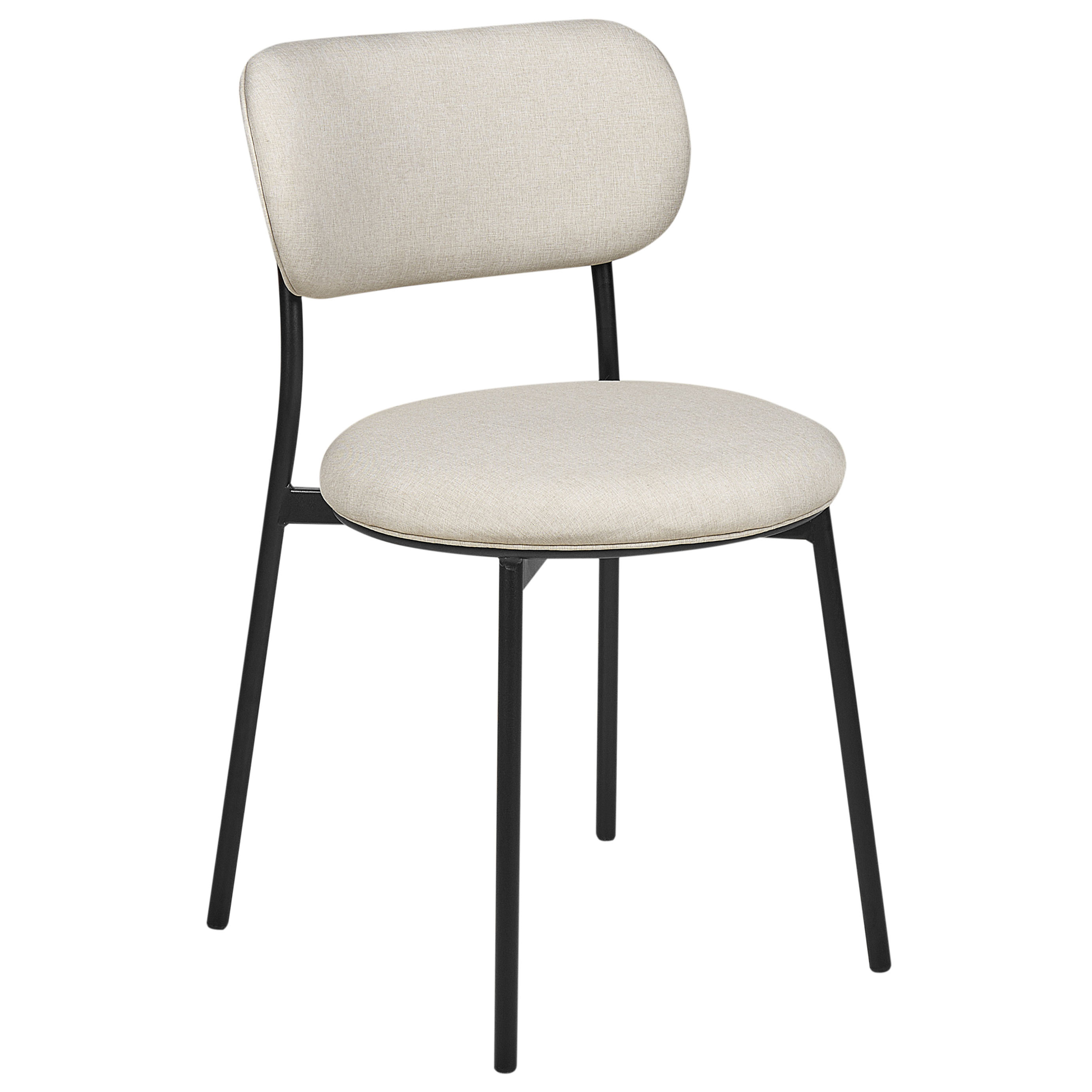 Sæt med 2 spisebordsstole CASEY Lys Beige