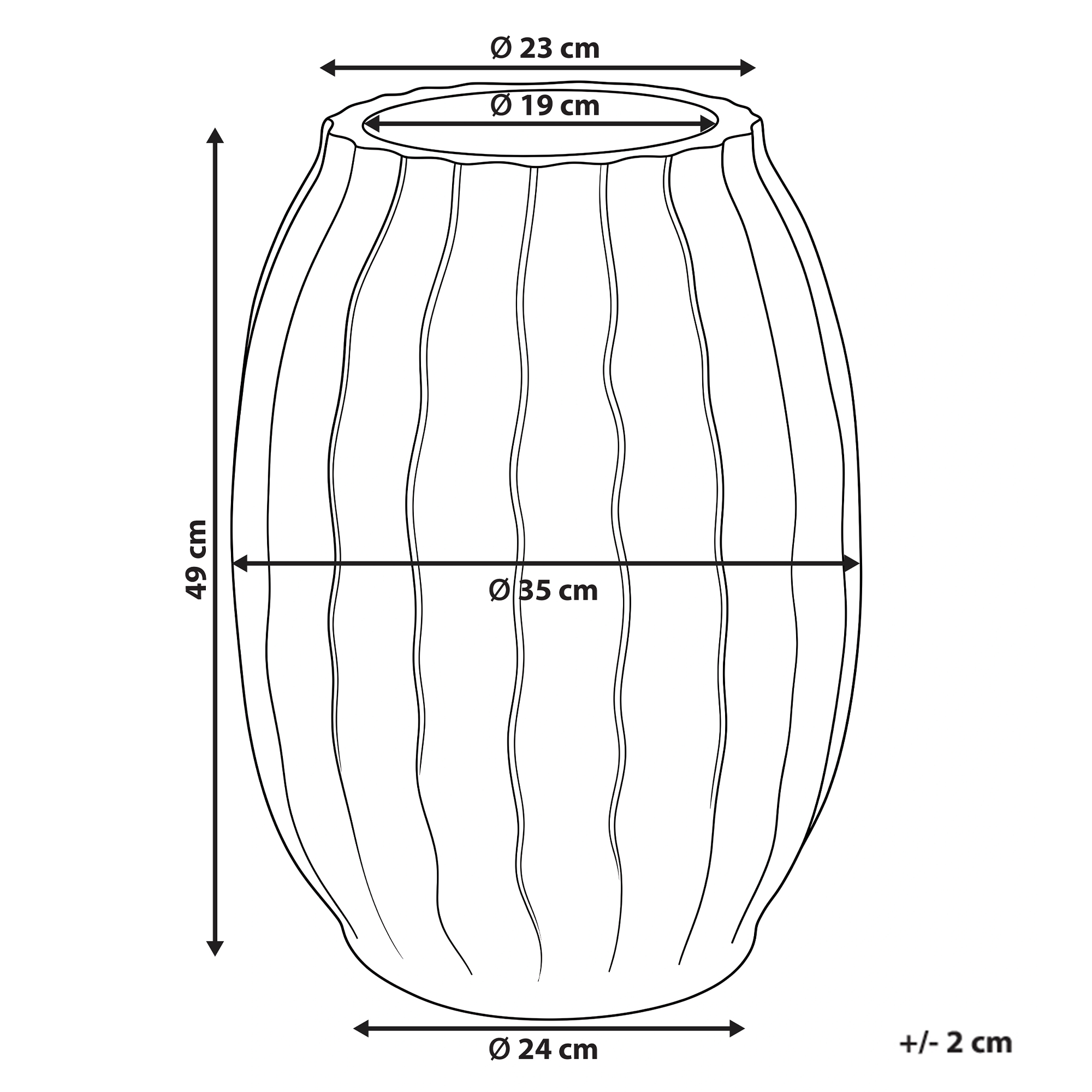 Urtepotte LUNGAU 35 cm Hvid