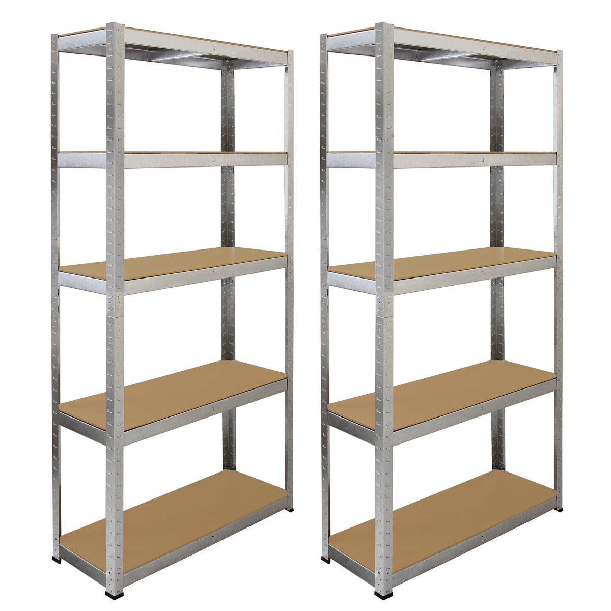 2 x 90 cm Galwix & Galwix skrivebordsreoler og hammer
