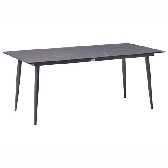 Havebord TOLENTINO 180 cm 90 cm Marmor effekt Grå marmor