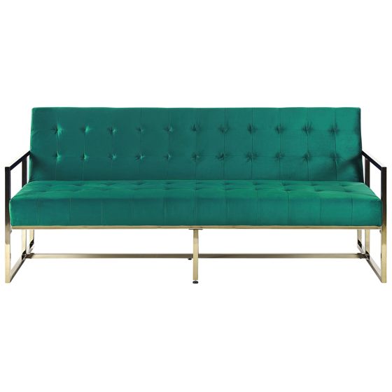 Sovesofa 3 personers MARSTAL Velour Smaragdgrøn