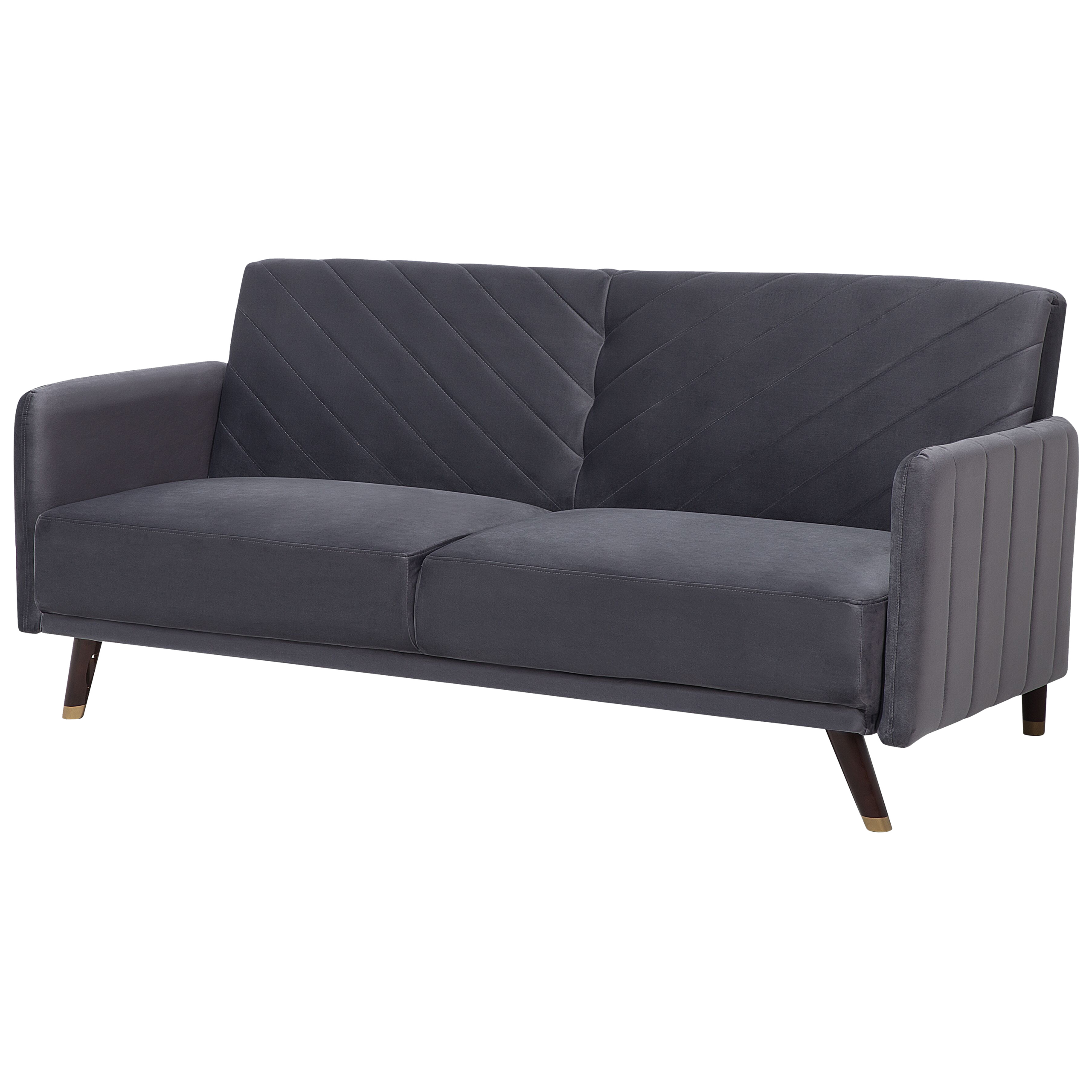 Sovesofa 3 personers SENJA Velour Grå