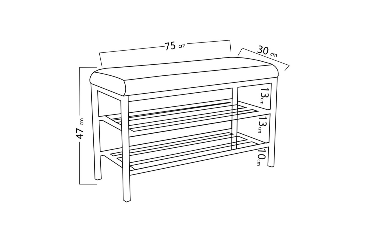 Norda Design Skoskab Lotus 75 x 30 x 47 cm