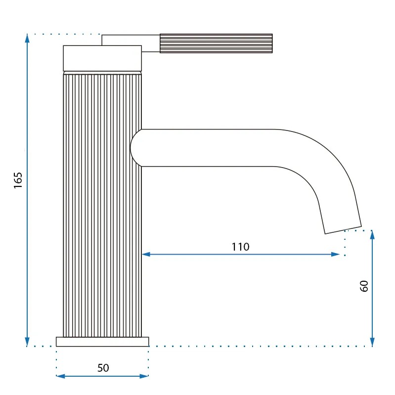 REA håndvaskarmatur Argon Lav Børstet kobber, 16x5x16,5cm