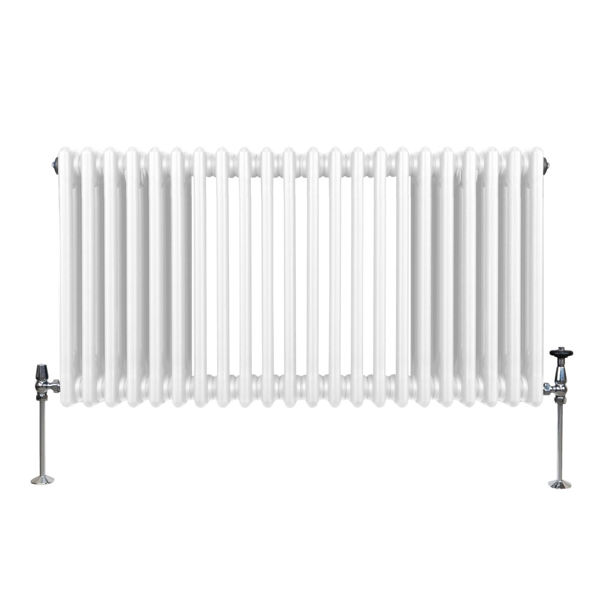 Traditionel 3-søjlet radiator - 600 x 1012 mm - hvid