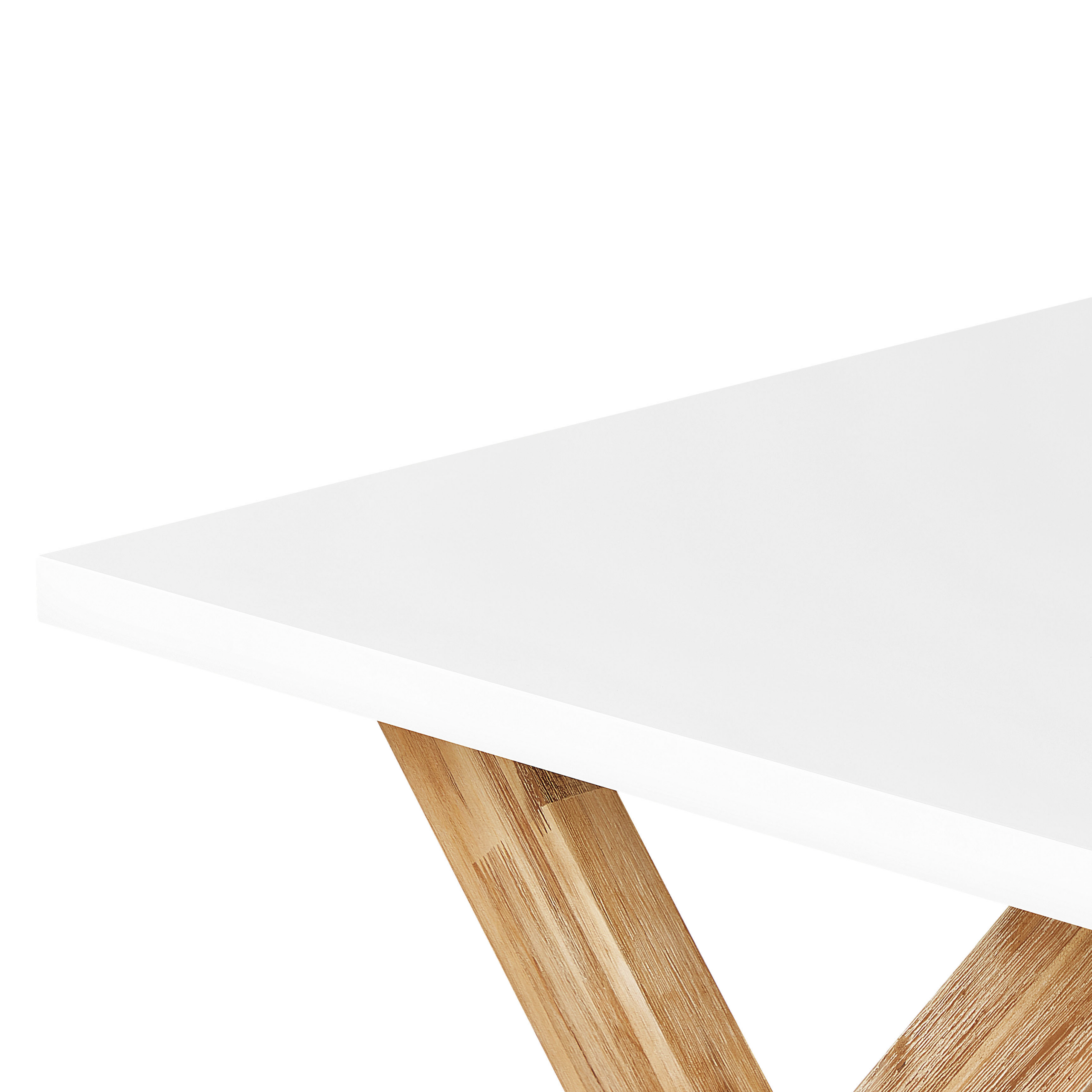 Havebord OLBIA 200 cm 100 cm Beton Hvid