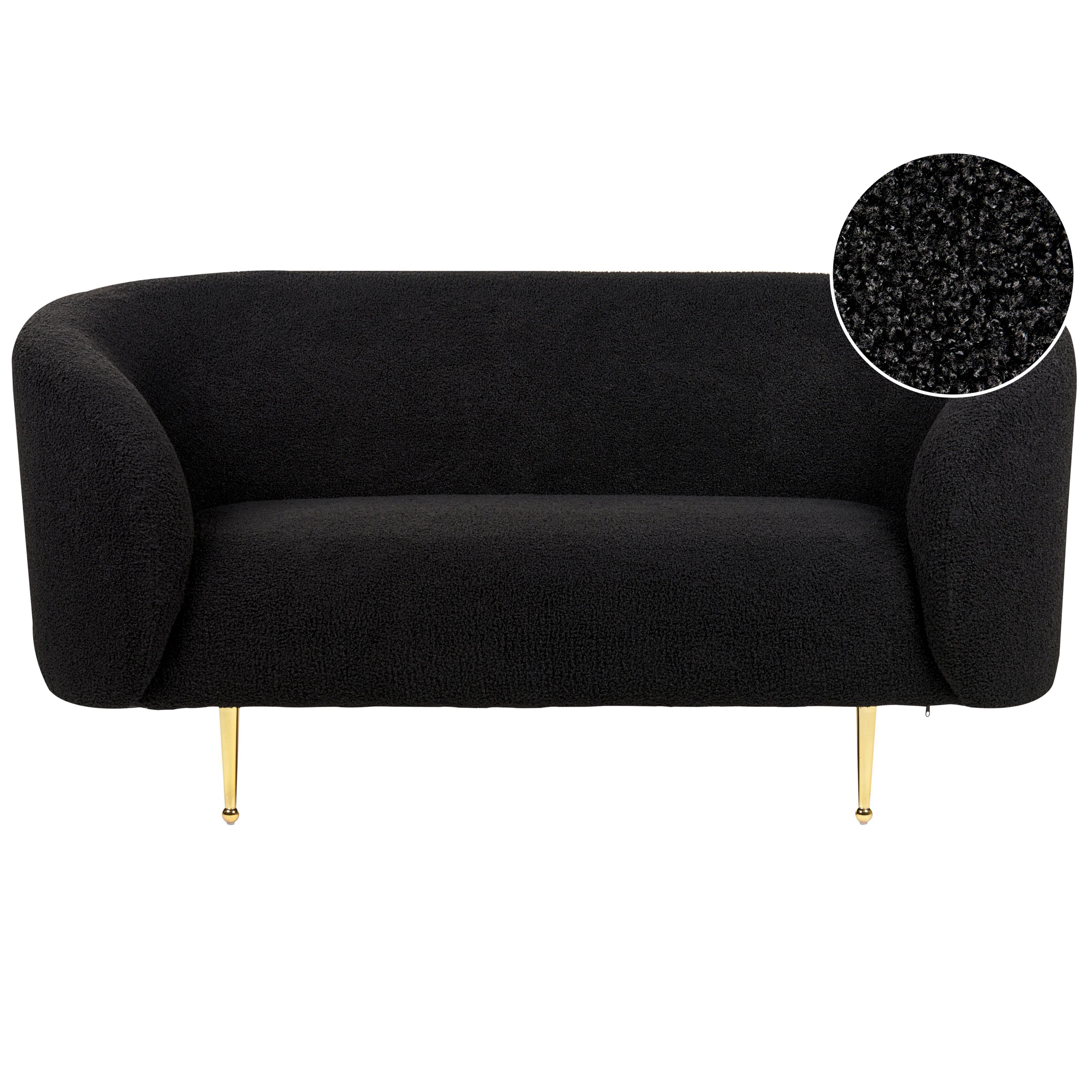 Sofa 2 personers LOEN Boucle Sort