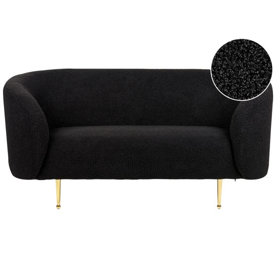 Sofa 2 personers LOEN Boucle Sort