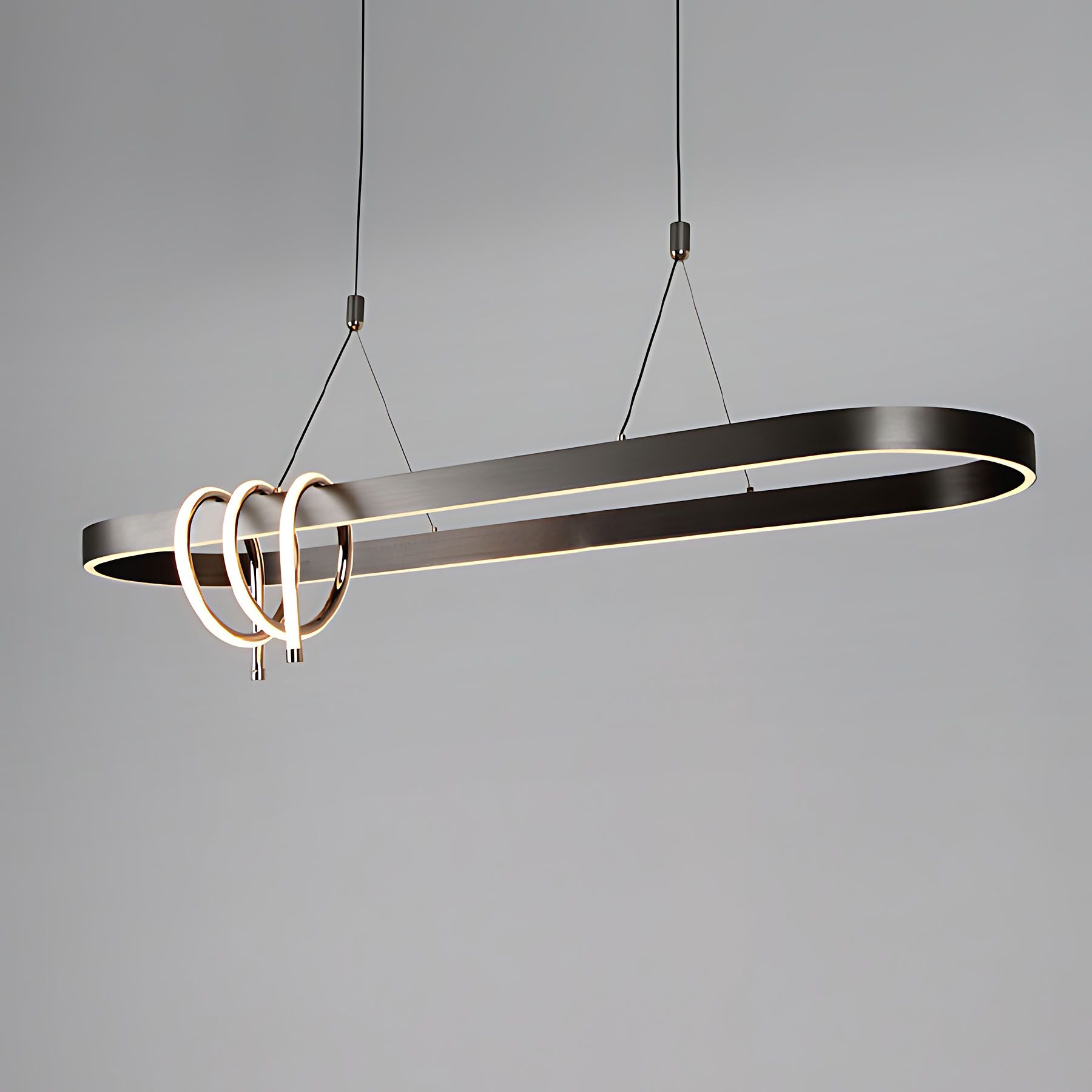 TOOLIGHT hængende loftlampe LHJ040-CP 120cm LED Sort 120x30x30cm
