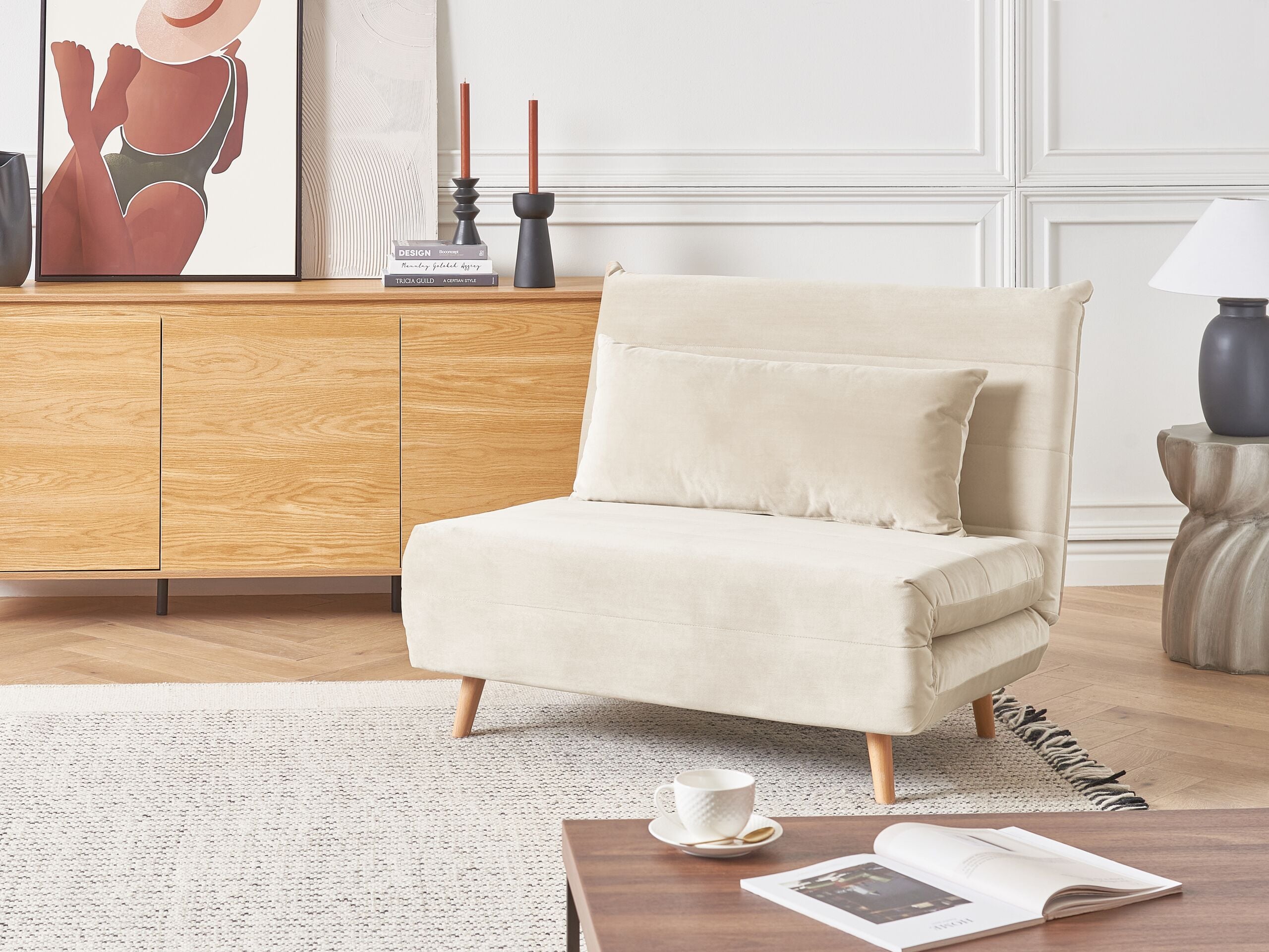Sovestol SETTEN Velour Lys Beige