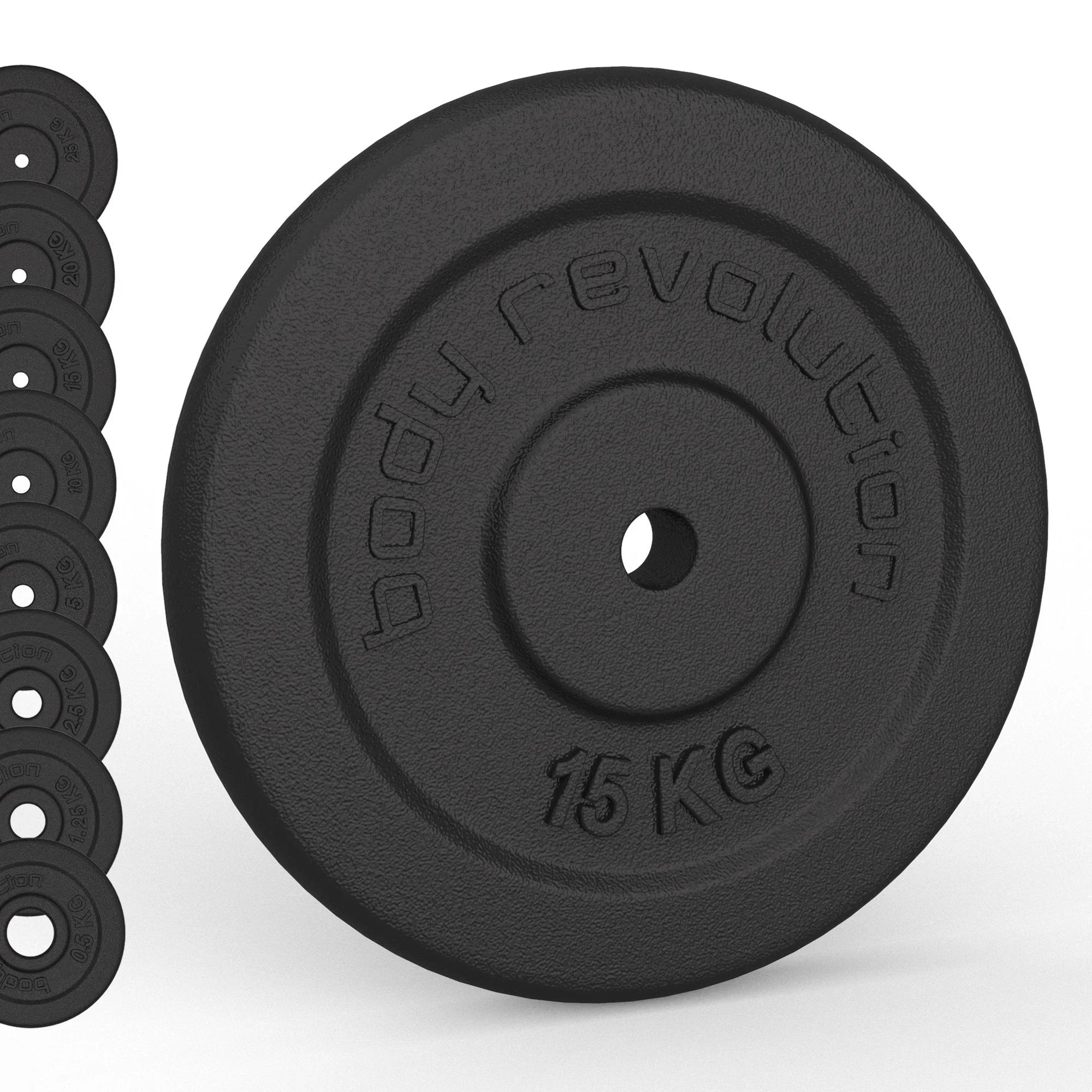 Vægtskiver i støbejern 2 x 15 kg