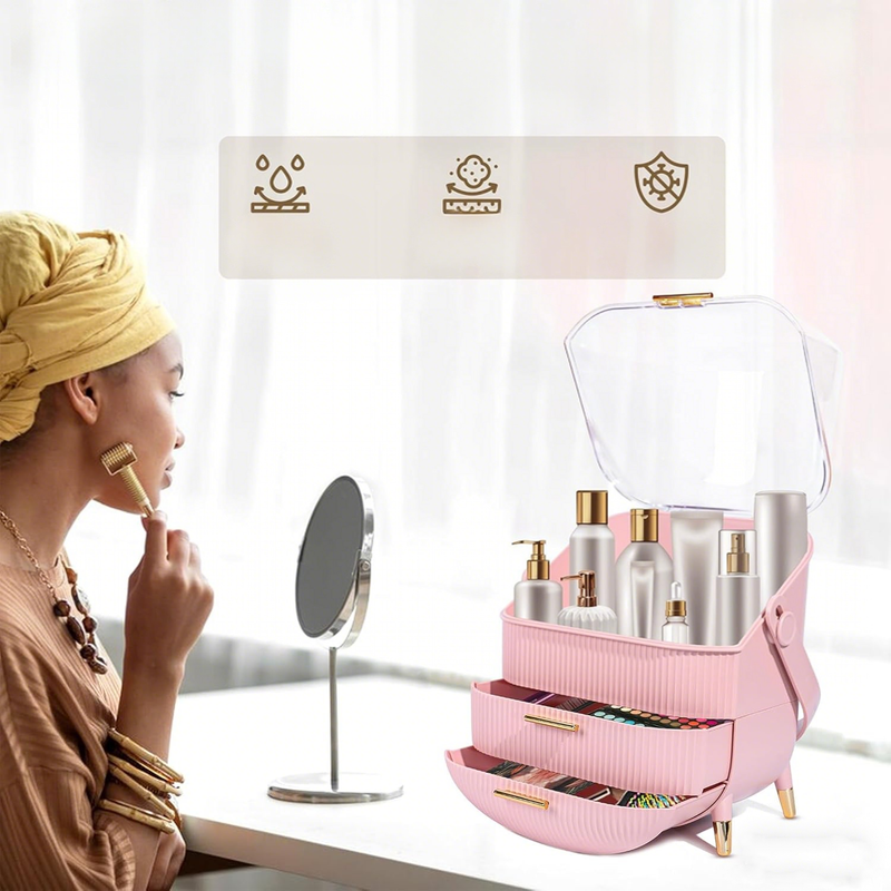 NETTLIFE Opbevaringsæske til makeup og smykker: Med justerbare skillevægge til neglelak og kosmetik