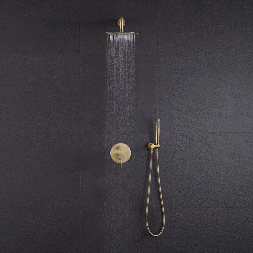 REA indbygget brusesæt LUNGO Børstet guld, 36x16x36,5cm