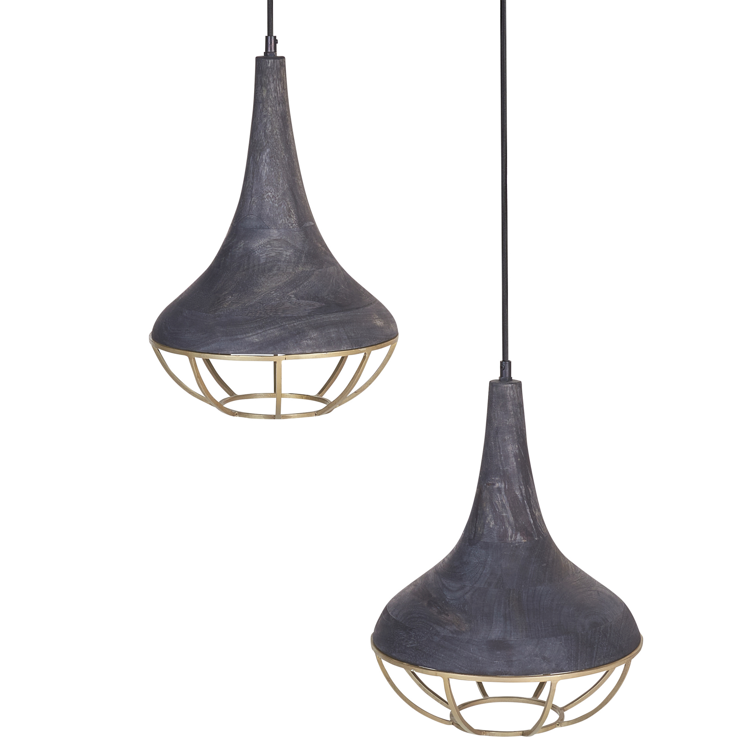 Loftlampe BAGMATI Mangotræ Sort