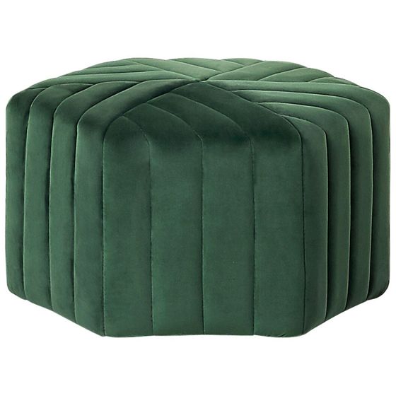 Puf MURIETTA Velour Mørkegrøn