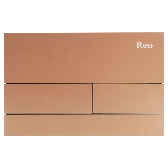 REA betjeningsplade til indbygningscisterne T Børstet kobber, 15,5x24x15,5cm