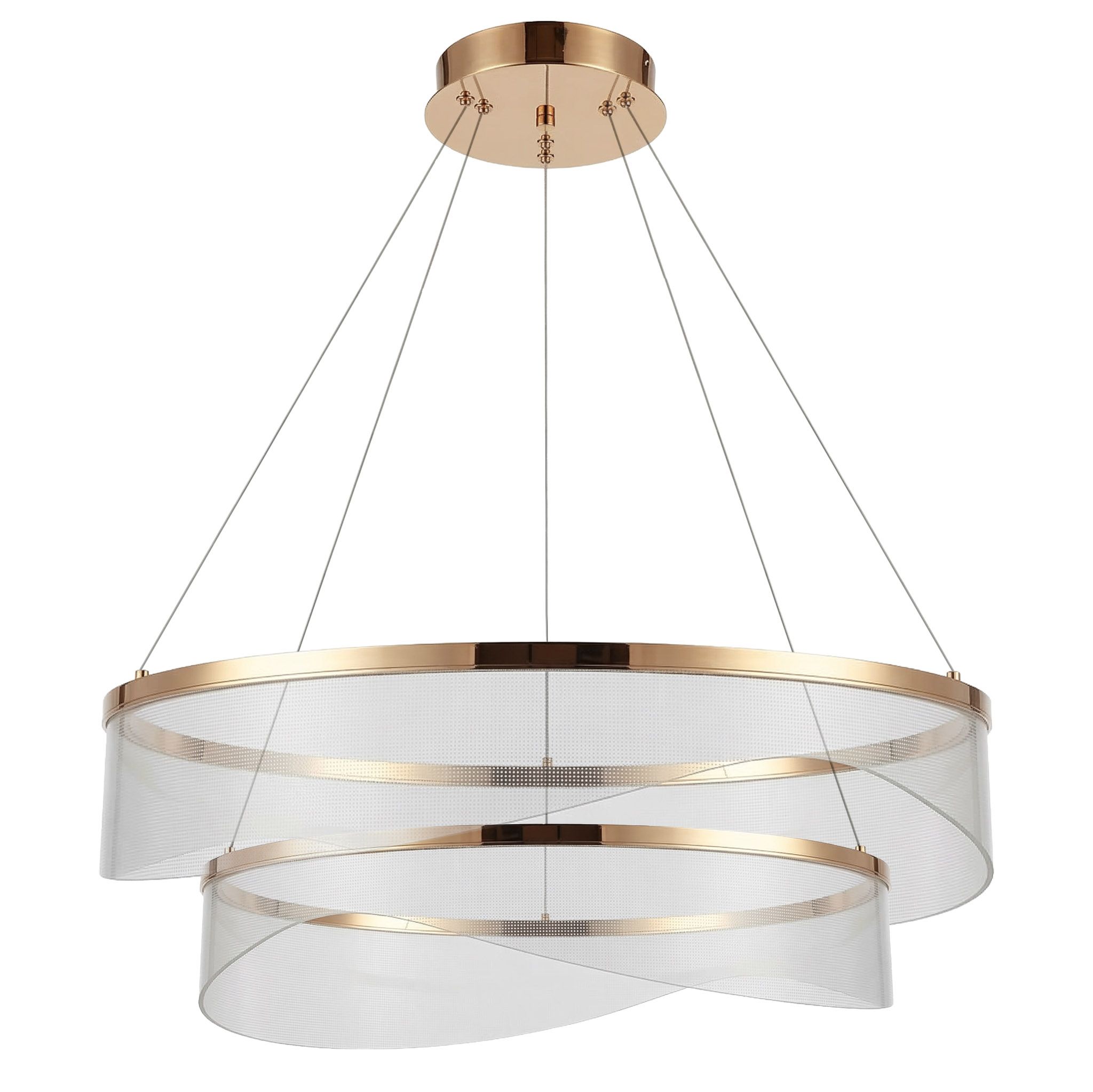 TOOLIGHT hængende loftlampe G146-2CP Guld 24x60x60cm