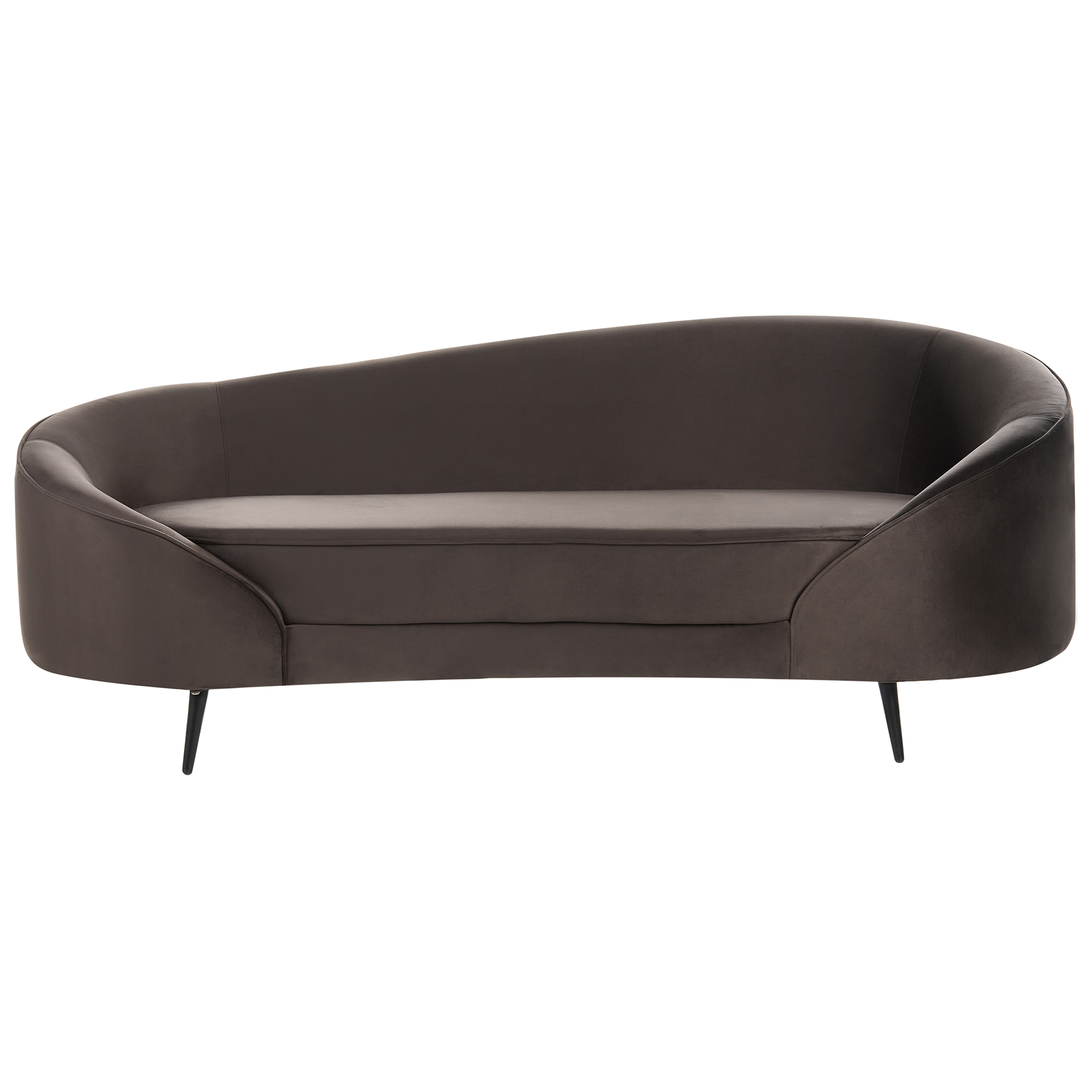 Sofa 2 personers SAVAR Velour Mørkebrun