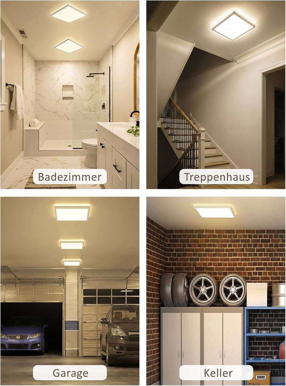 NETTLIFE LED-loftlampe 30 cm, 18 W