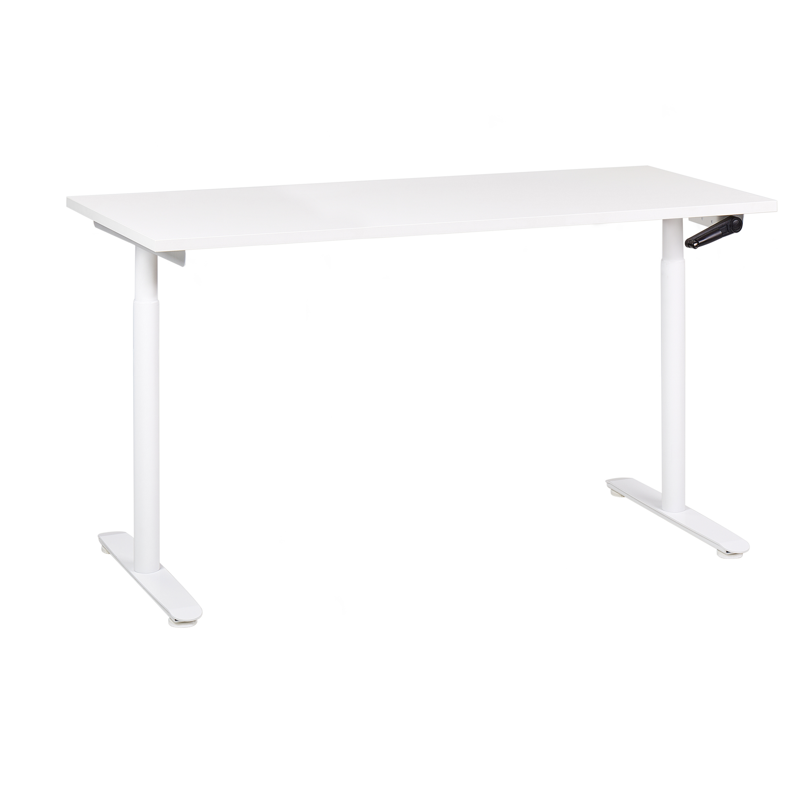 Manuelt justerbart hæve sænkebord DESTINAS 160 cm 72 cm Hvid