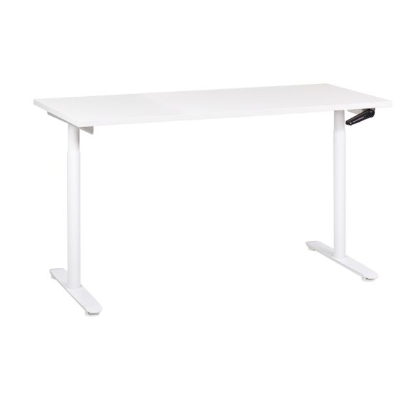 Manuelt justerbart hæve sænkebord DESTINAS 160 cm 72 cm Hvid