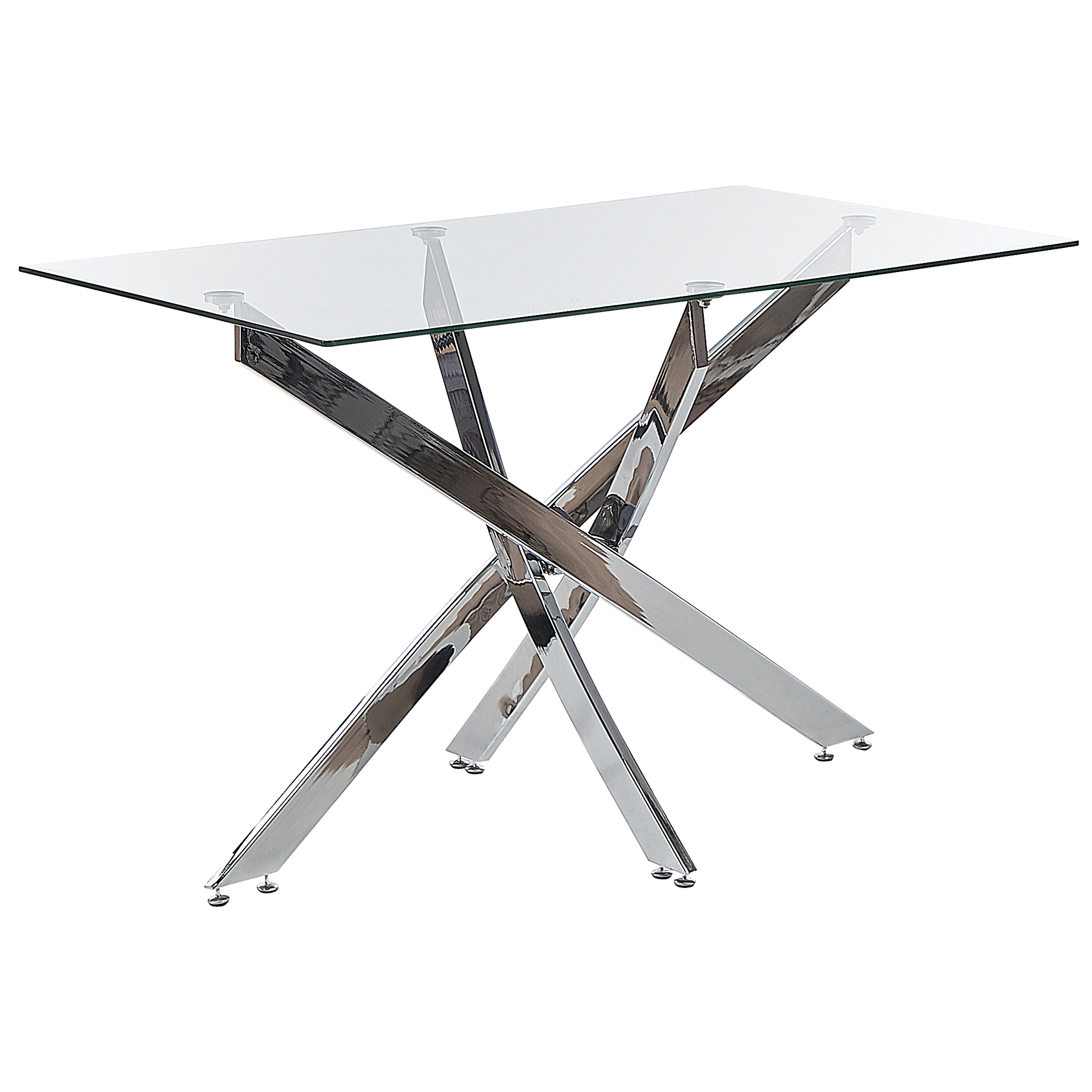 Spisebord MARAMO Sølv 120 cm 70 cm Hærdet glas